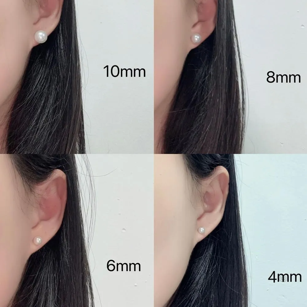 12 Pairs Shining Pearl Gold Silver Hypoallergenic Stud Earrings Set for Women Fashion Aesthetic Jewelry Accessories Statement Earrings Best Friends Birthday Gifts for Mom