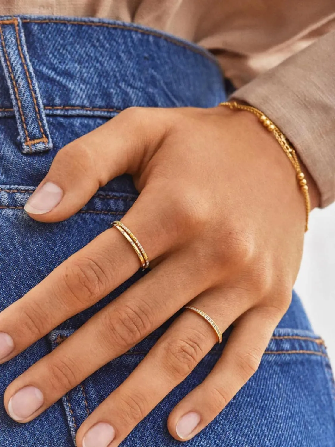 14K Gold Filled Rings Band Rings for Women Thin Gold Ring Plain Statement Band Ring Comfort Fit Size 5 to 10