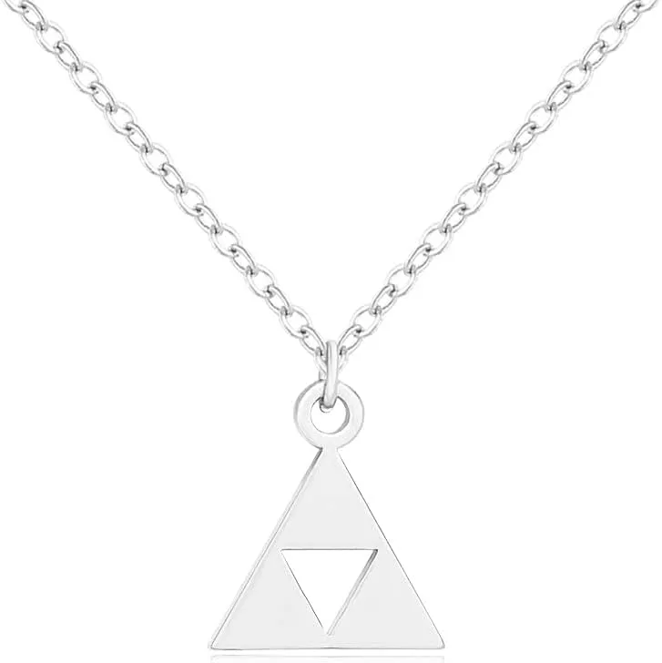 14K Gold Game Pendant Stainless Steel Necklaces Triangle Earrings