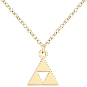 14K Gold Game Pendant Stainless Steel Necklaces Triangle Earrings