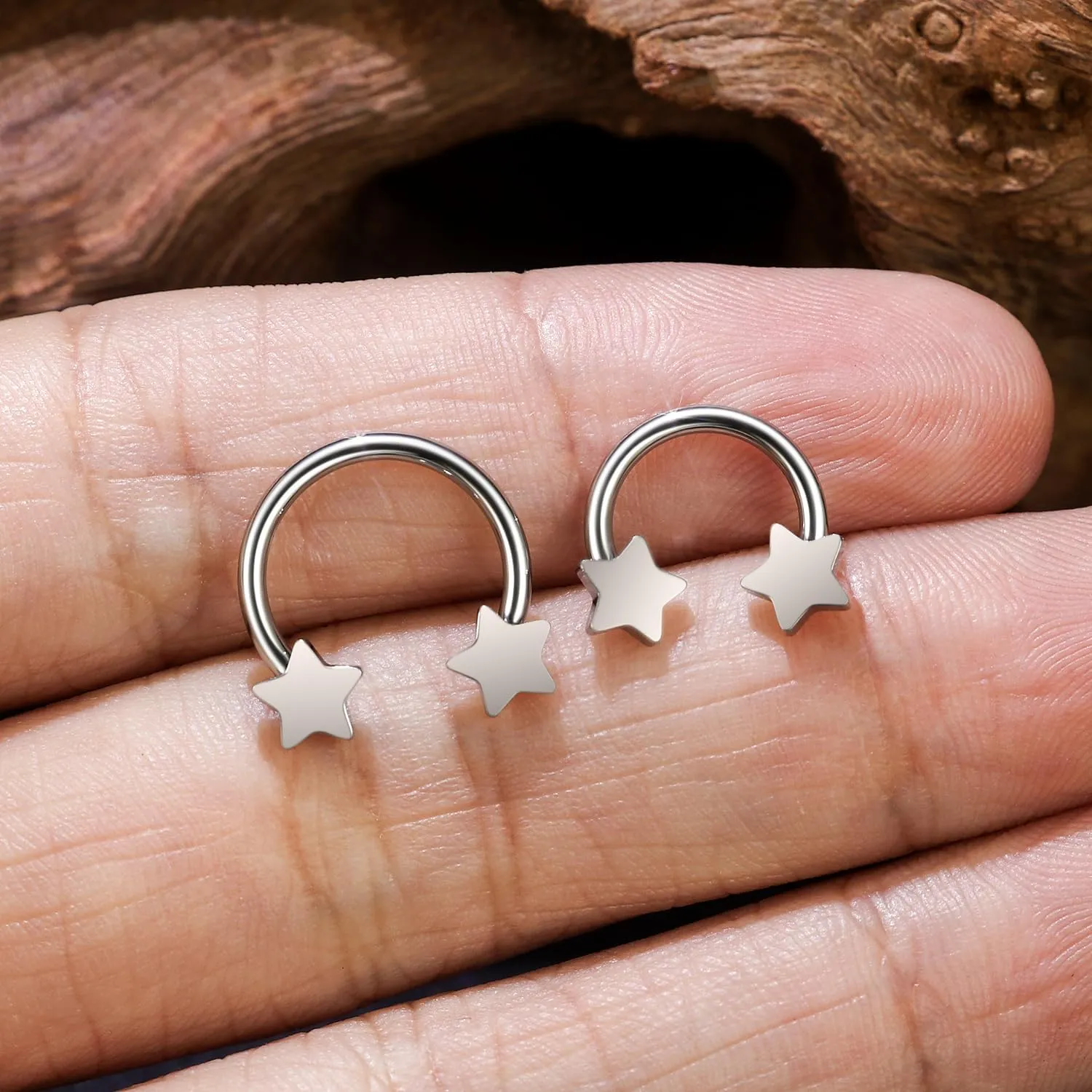 16G G23 Titanium Horseshoe Septum Rings Internally Threaded Septum Nose Rings Hoop Helix Daith Cartilage Tragus Earrings Eyebrow Body Piercing Jewelry for Women Men 8mm 10mm