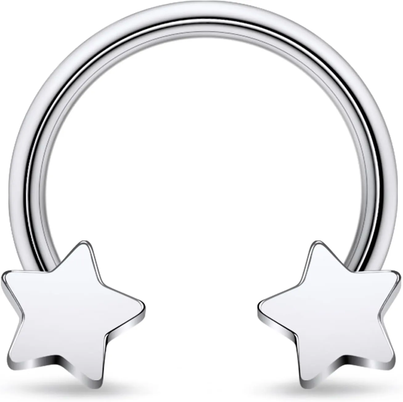 16G G23 Titanium Horseshoe Septum Rings Internally Threaded Septum Nose Rings Hoop Helix Daith Cartilage Tragus Earrings Eyebrow Body Piercing Jewelry for Women Men 8mm 10mm