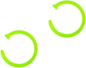 18G 20G Soft Flexible Bioflex Acrylic Glow In The Dark Open Nose Rings Retainer Piercing Hoops Nose Piercing Retainer Jewelry 5/16" 3/8" - Pack of 2