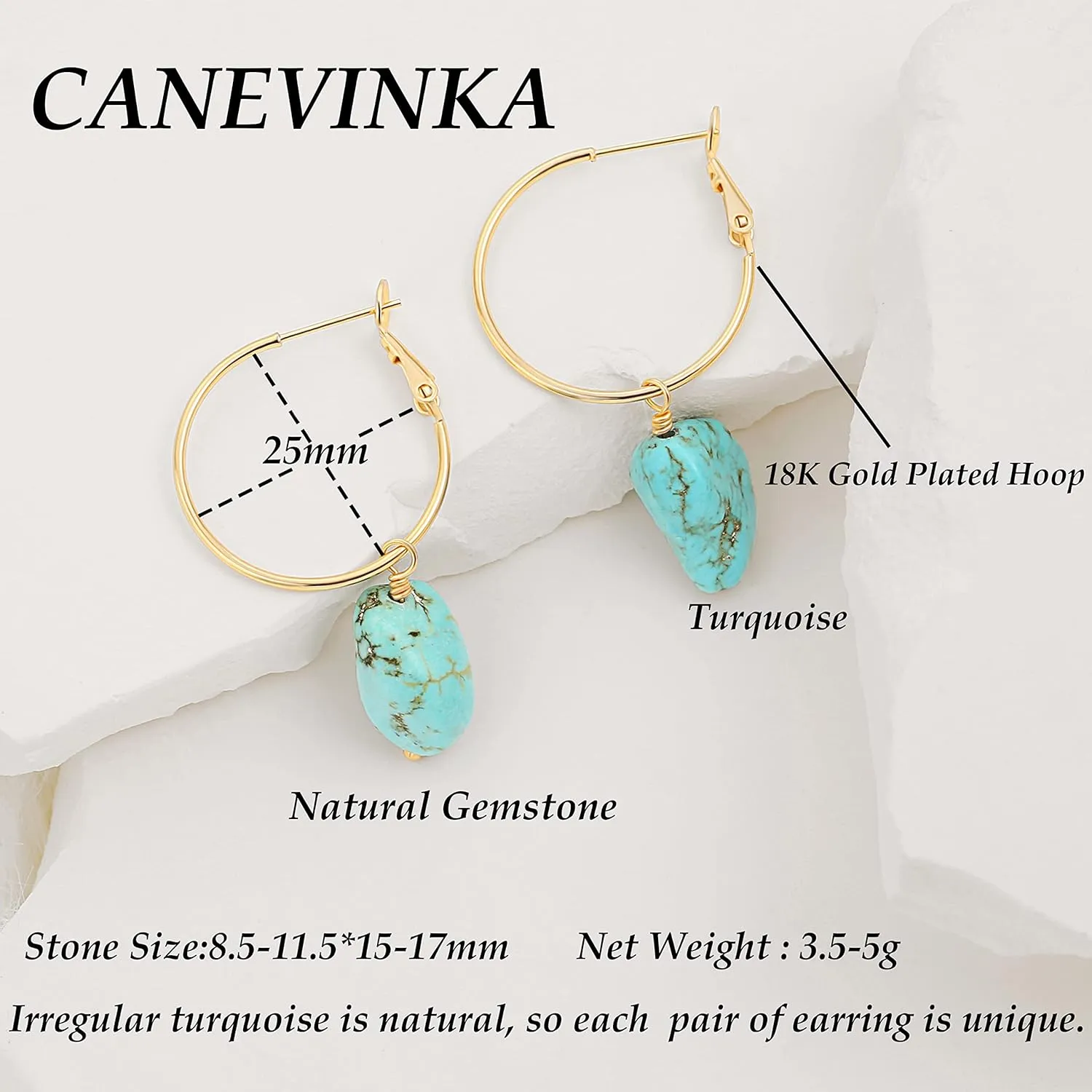 18K Gold Plated Chunky Hoop Earrings Simple Thick Huggie Earrings for Women Elegant Minimalist Jewelry