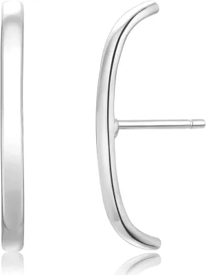 18K Gold Plated Sterling Silver Suspension Hoop Earring Ear Suspender Minimalist Ear Cuff Rose Gold Wrap Hoop Silver Huggie Earring