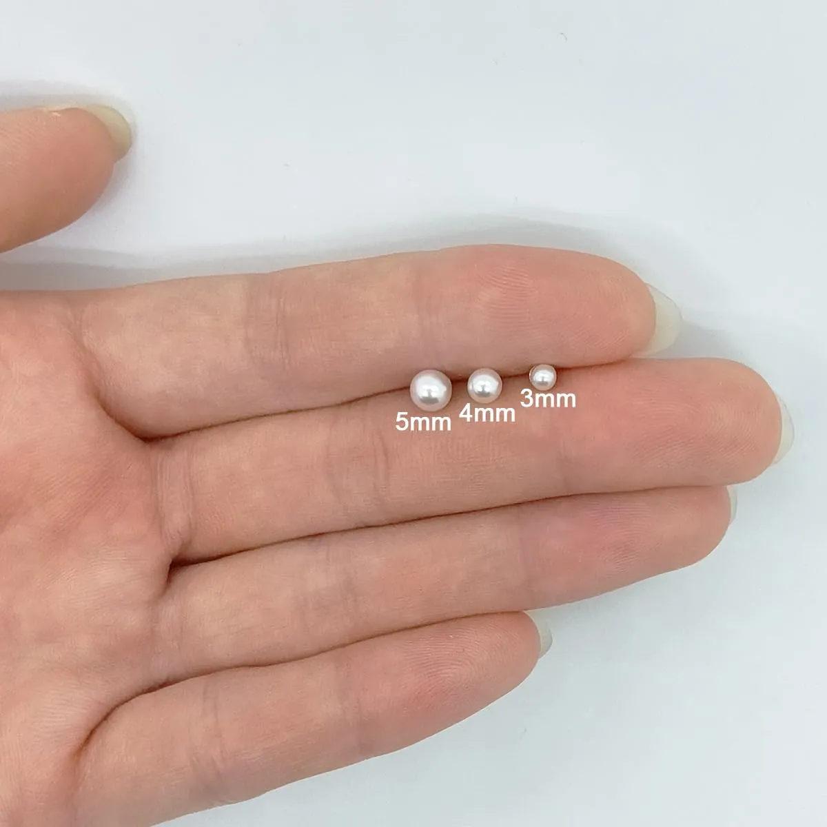 1Pairs Flat Back Dainty Pearl Earrings for Women - 14K Gold Hypoallergenic Cartilage Earring 3mm Faux Pearl Stud Earrings Screw Back Gold Stud Earrings for Women, Suitable Gifts for Women