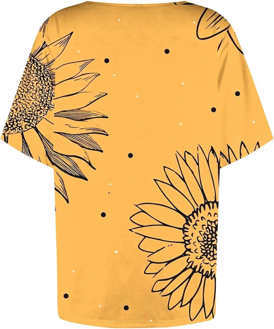 2025 Summer Square Neck Tops for Women Trendy Floral Print Short Sleeve Boho Tshirt Casual Loose Fit Button Blouses