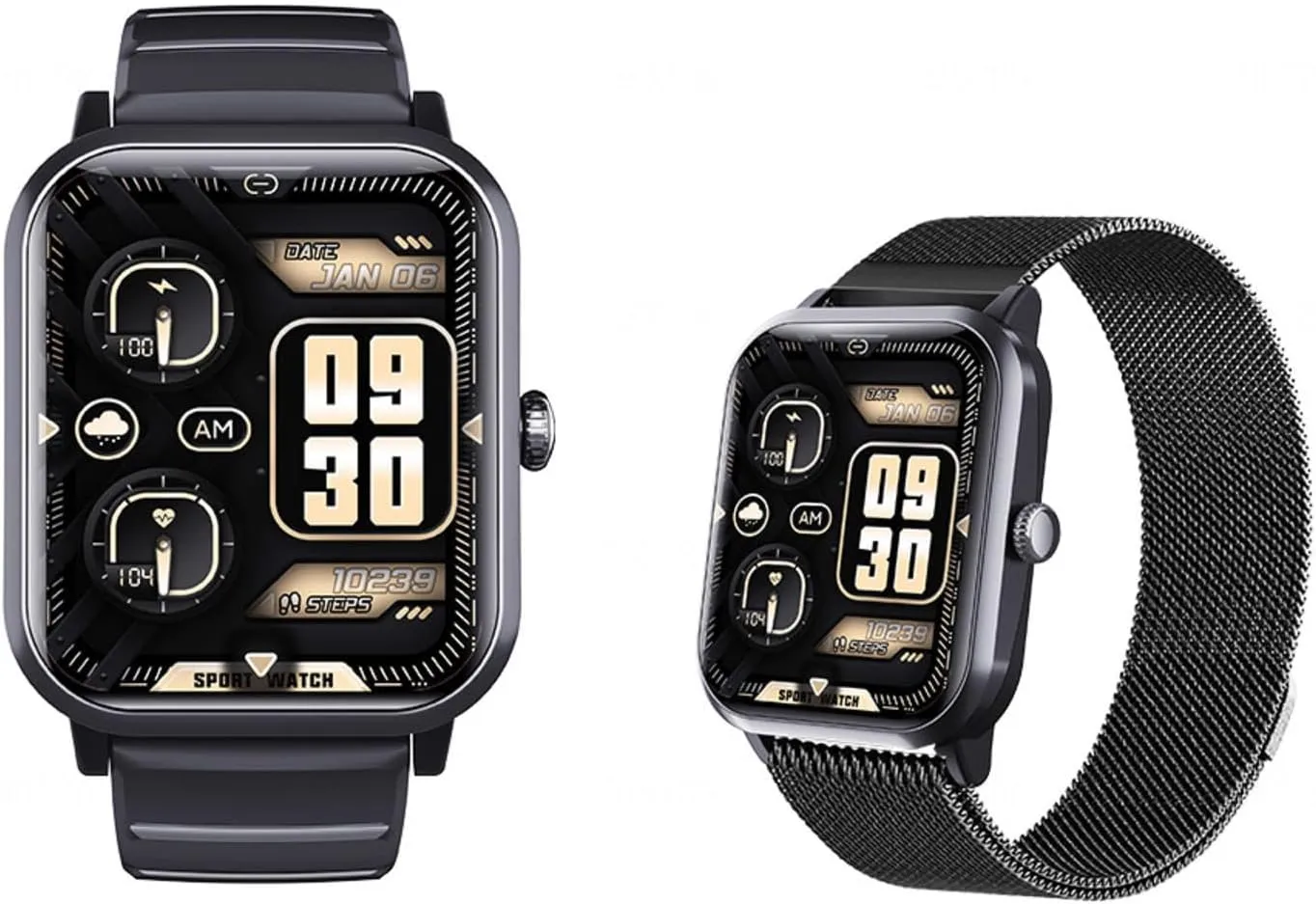 2025 Watches for Men - Watch That Monitors Bp 1.9" Fitness Watch Heart Rate Monitor Festive Gift F330706,BlackMilan