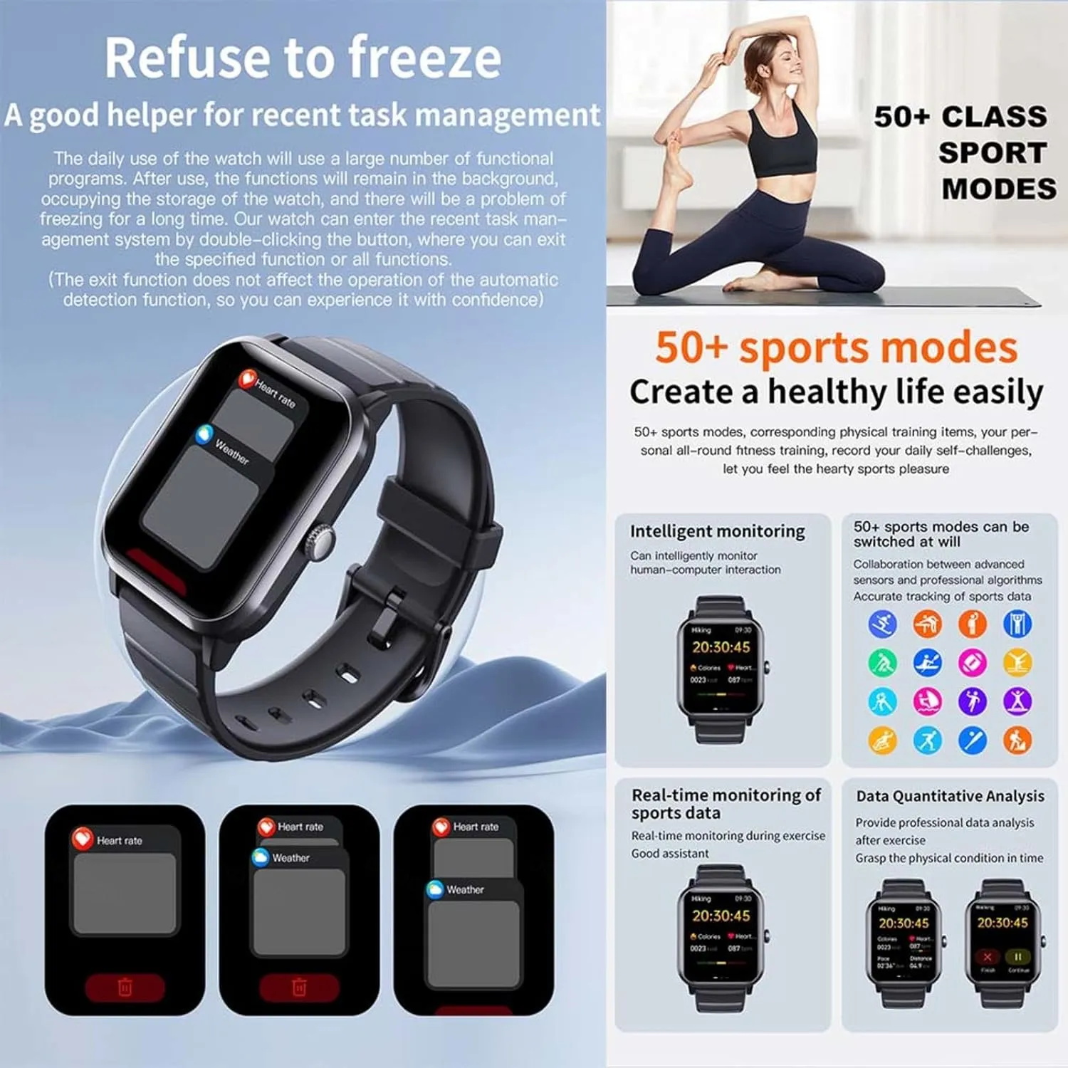 2025 Watches for Men - Watch That Monitors Bp 1.9" Fitness Watch Heart Rate Monitor Festive Gift F330706,BlackMilan