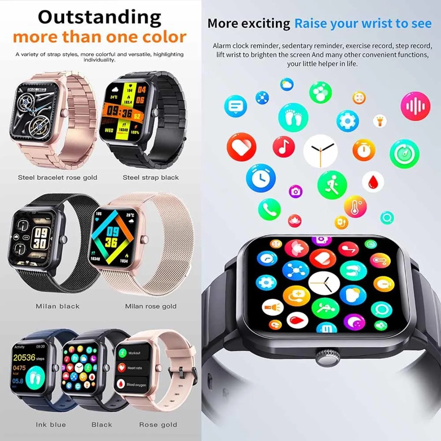 2025 Watches for Men - Watch That Monitors Bp 1.9" Vital Fit Tracker Oxygen Sensor Fashion Companion F330708,Black