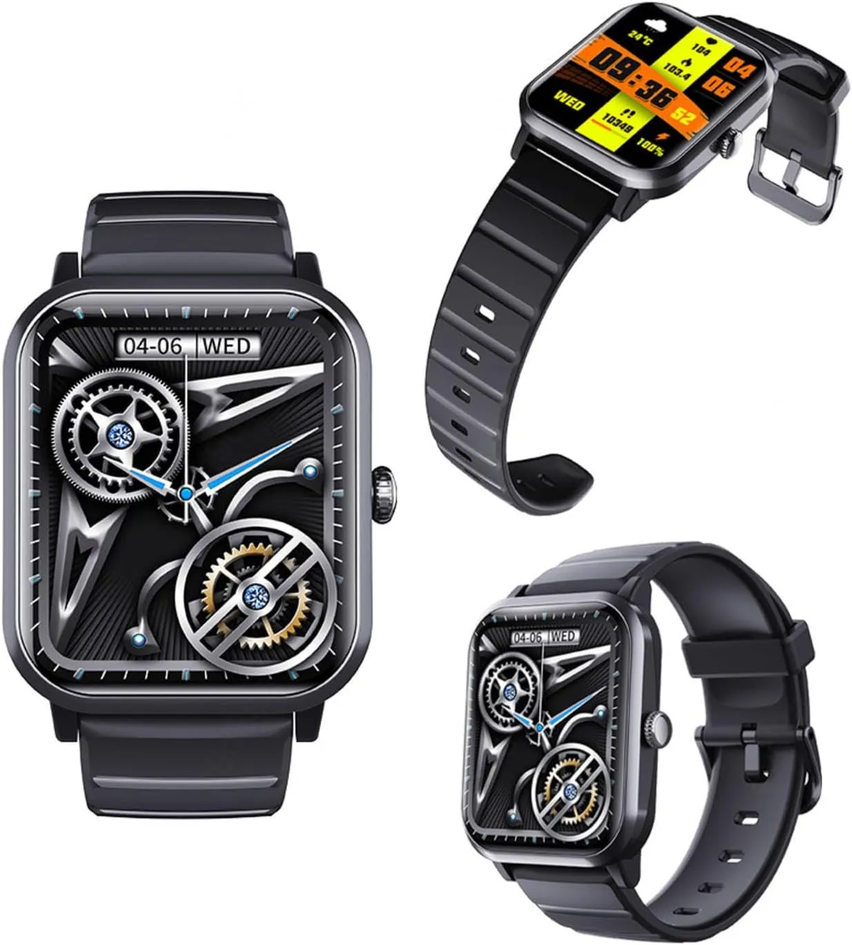 2025 Watches for Men - Watch That Monitors Bp 1.9" Vital Fit Tracker Oxygen Sensor Fashion Companion F330708,Black