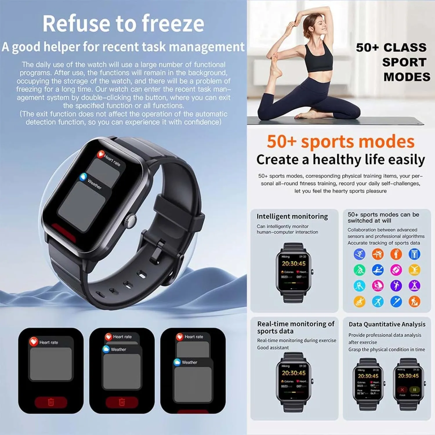 2025 Watches for Men - Watch That Monitors Bp 1.9" Vital Fit Tracker Oxygen Sensor Fashion Companion F330708,Black