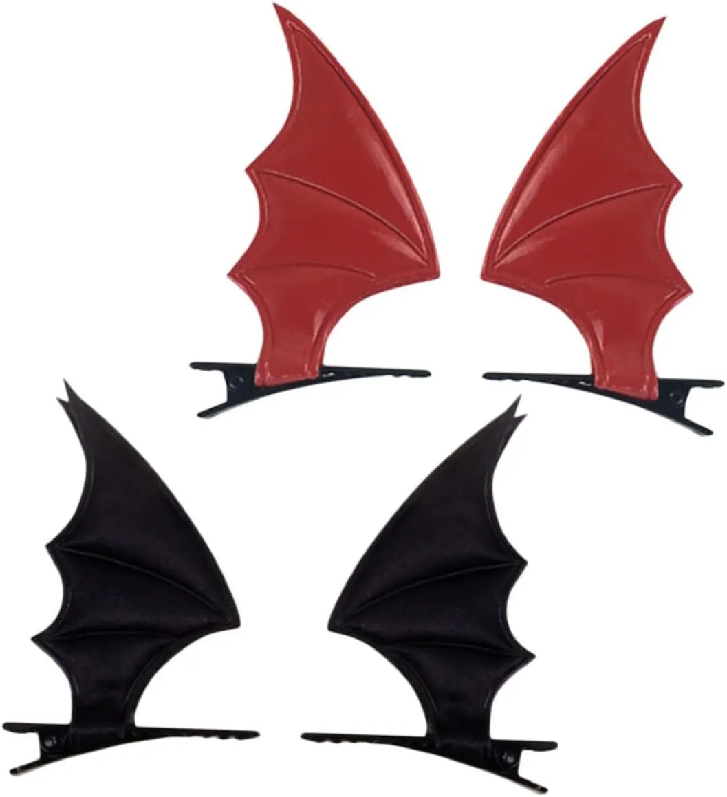 4Pcs Halloween Hair Clips Spooky Devil Accessories for Costume Parties and Fun Hairpins for Themed Photoshoots and Festive Celebrations