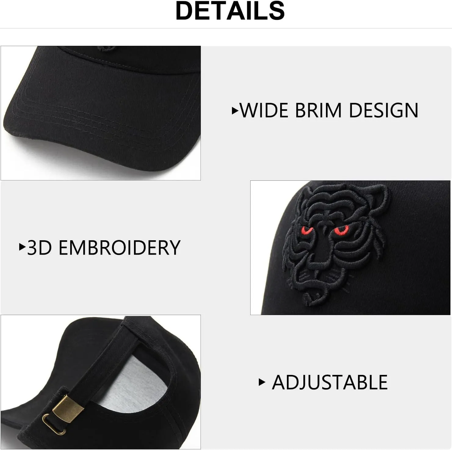5 Panels High Crown Baseball Cap for Men Casual Cotton Letter Embroidery Snapback Caps Trucker Hats Wide Brim Sun Hats Q1036