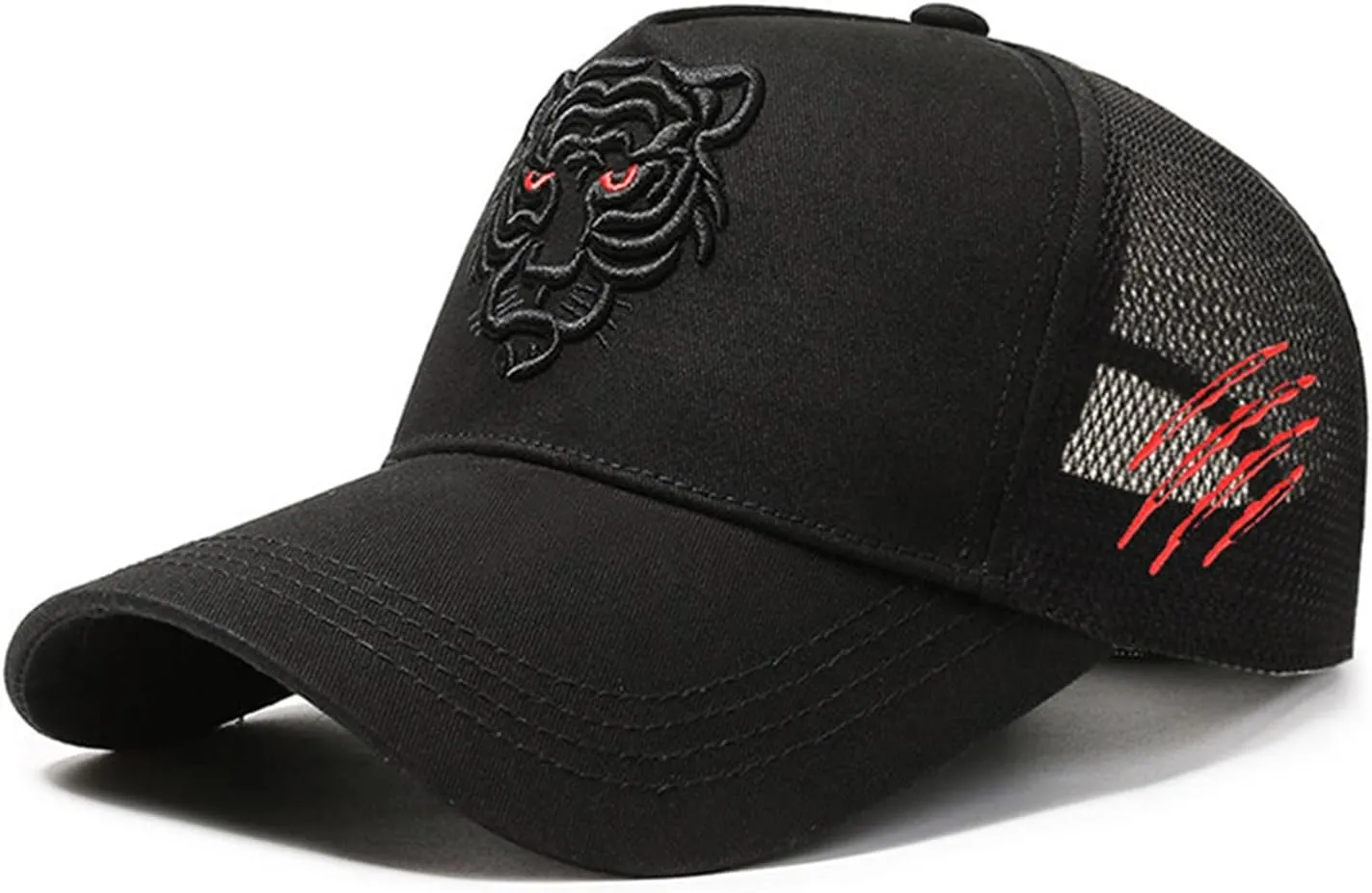 5 Panels High Crown Baseball Cap for Men Casual Cotton Letter Embroidery Snapback Caps Trucker Hats Wide Brim Sun Hats Q1036