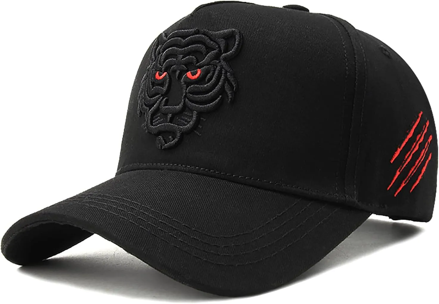 5 Panels High Crown Baseball Cap for Men Casual Cotton Letter Embroidery Snapback Caps Trucker Hats Wide Brim Sun Hats Q1036