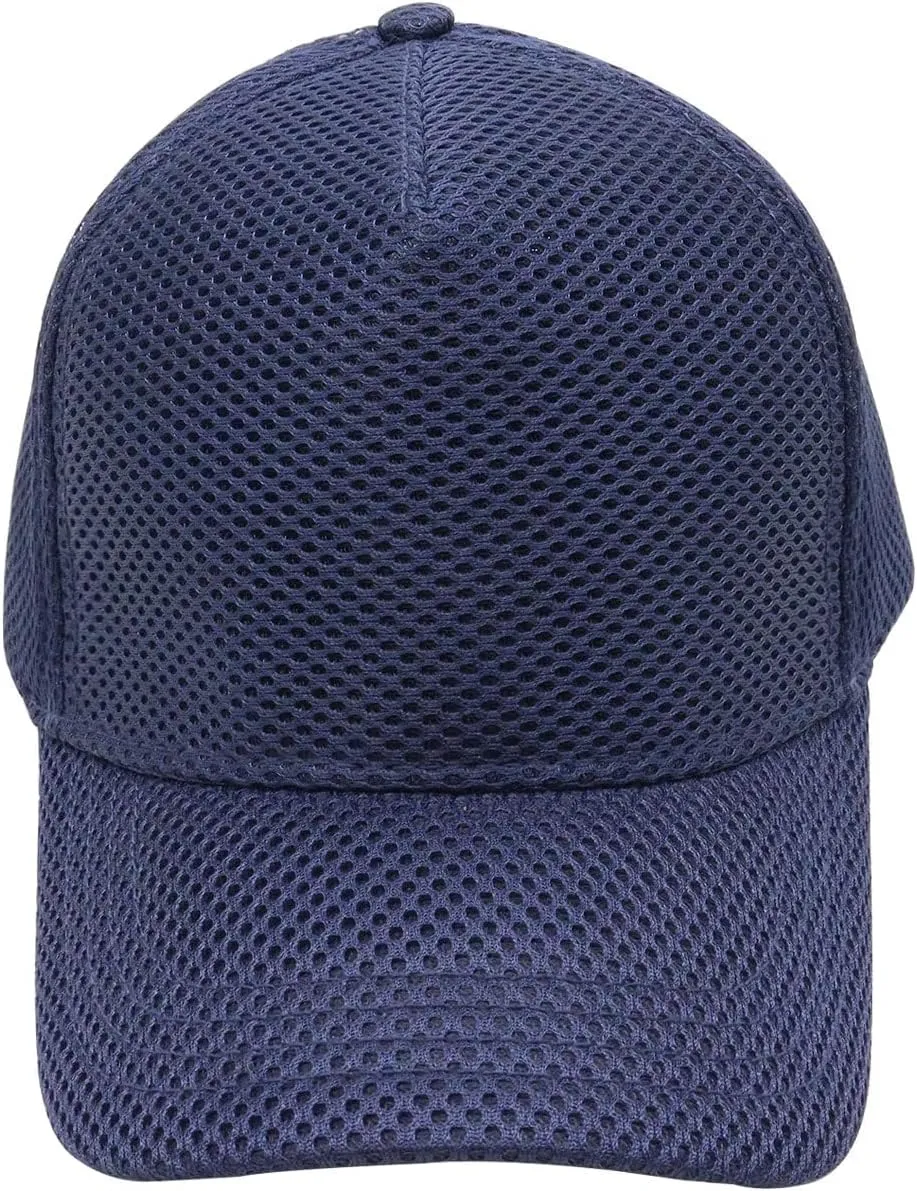 5 Panels High Crown Trucker Hats Mens Outdoor Breathable Full Mesh Snapback Baseball Caps Wide Brim Sun Hats Plus Size Q1037