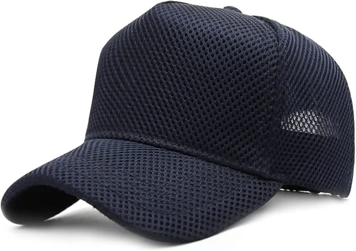 5 Panels High Crown Trucker Hats Mens Outdoor Breathable Full Mesh Snapback Baseball Caps Wide Brim Sun Hats Plus Size Q1037