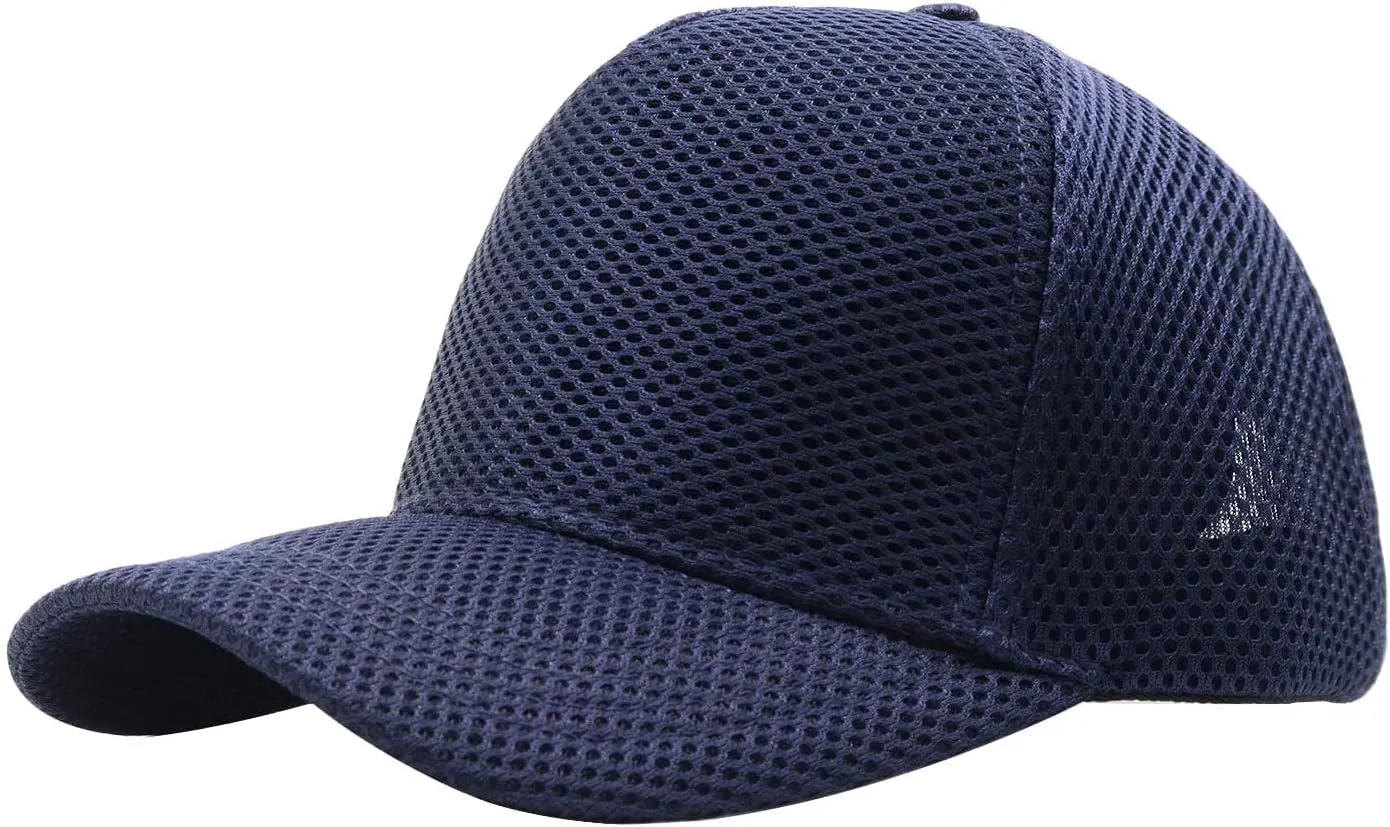 5 Panels High Crown Trucker Hats Mens Outdoor Breathable Full Mesh Snapback Baseball Caps Wide Brim Sun Hats Plus Size Q1037
