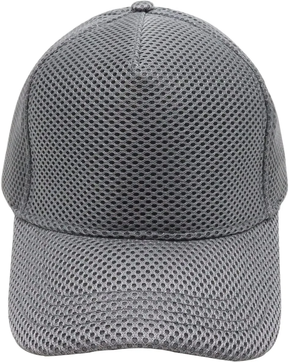 5 Panels High Crown Trucker Hats Mens Outdoor Breathable Full Mesh Snapback Baseball Caps Wide Brim Sun Hats Plus Size Q1037