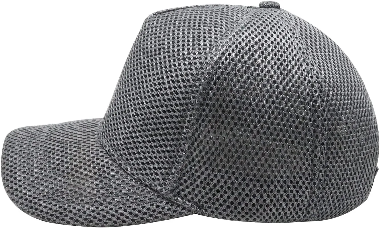 5 Panels High Crown Trucker Hats Mens Outdoor Breathable Full Mesh Snapback Baseball Caps Wide Brim Sun Hats Plus Size Q1037
