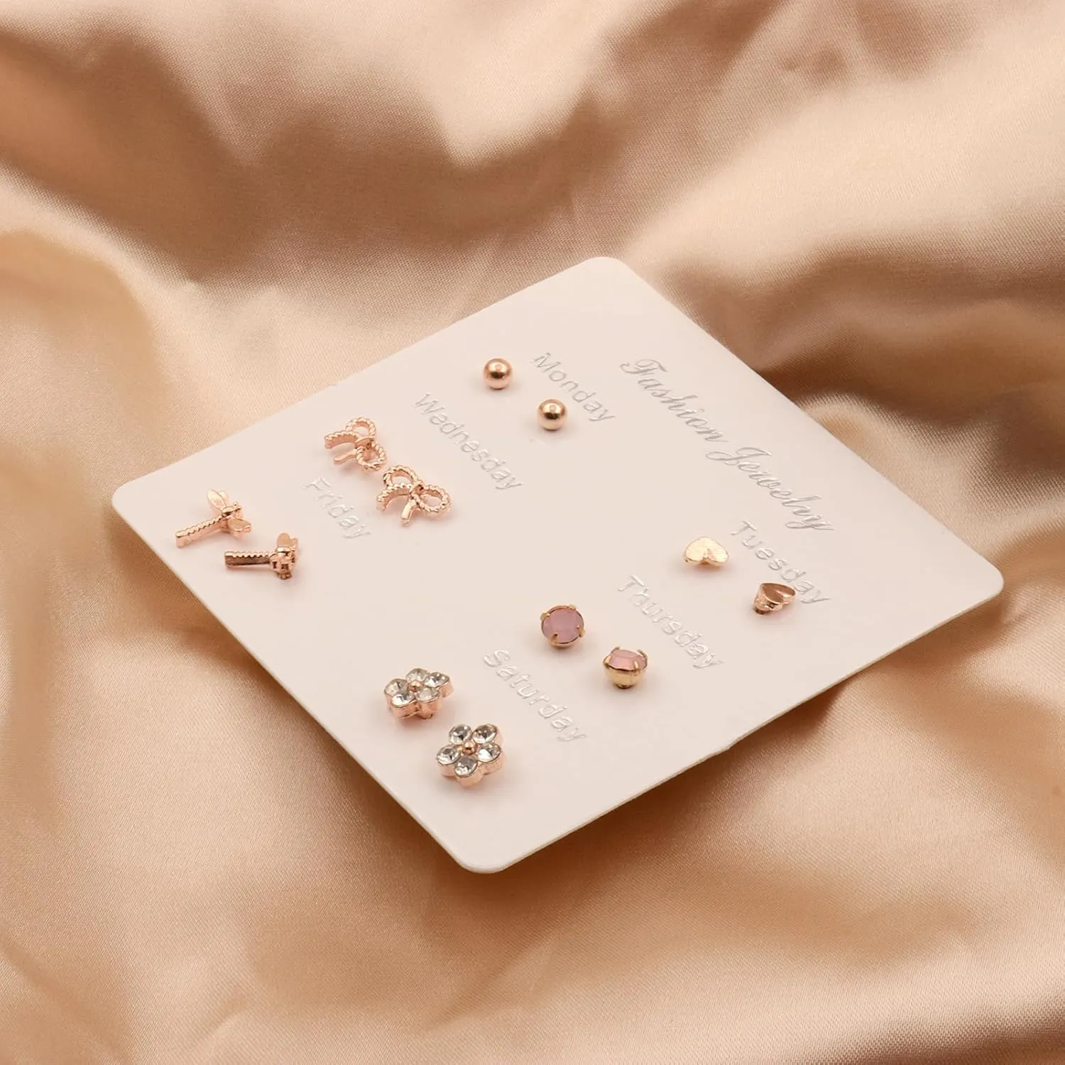 6 Pairs Small Stud Earrings Set for Women,Hypoallergenic Fashion Multiple Stud Earrings Set Statement Jewelry Gifts
