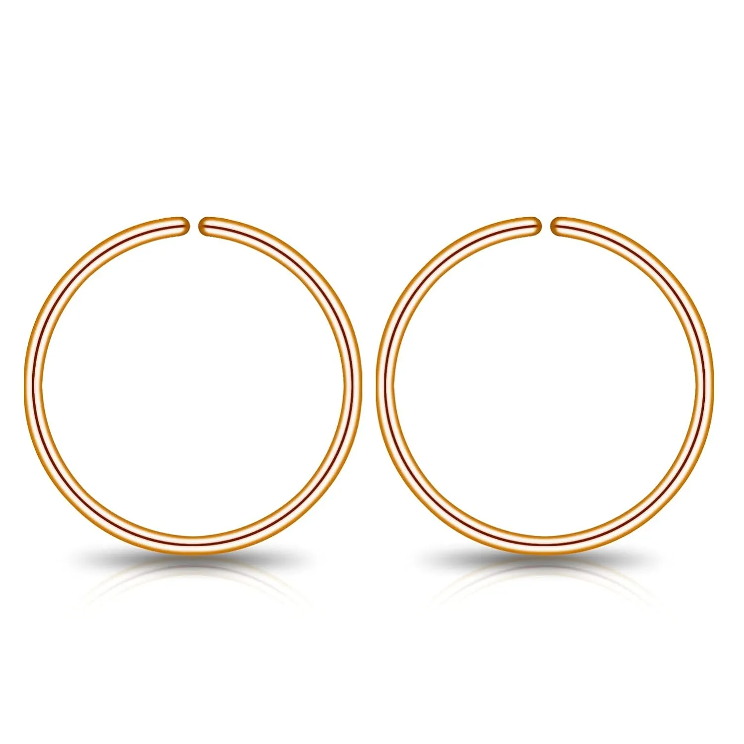 7mm Small 14k Rose Gold filled Hoop Earrings for Women Cartilage Helix Tragus