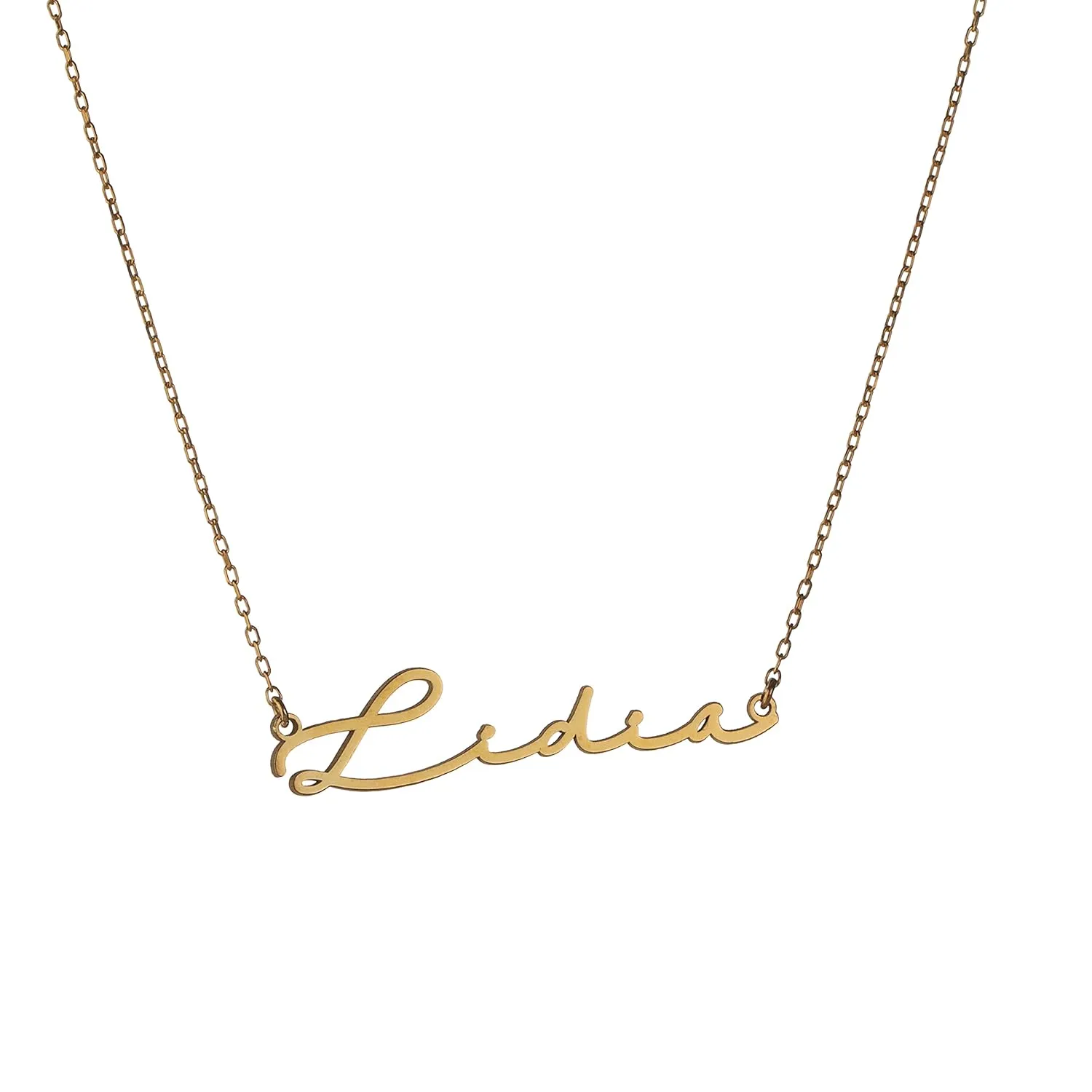 8k Solid Gold Tiny Name Custom Name Necklace Personalized, Silver Custom Made Pendant Personalized Jewelry, Customized Jewelry Gift, Personalized Name Necklace, Adjustable Chain by HStudio