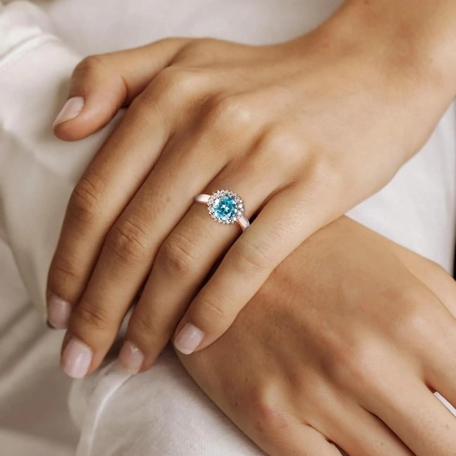 925 Sterling Silver Gemstone Engagement Ring for Women Moissanite/Zircon &Created Amethyst/Aquamarine/Emerald/Ruby/Sapphire Promise Rings Cocktail Wedding Birthday Jewelry