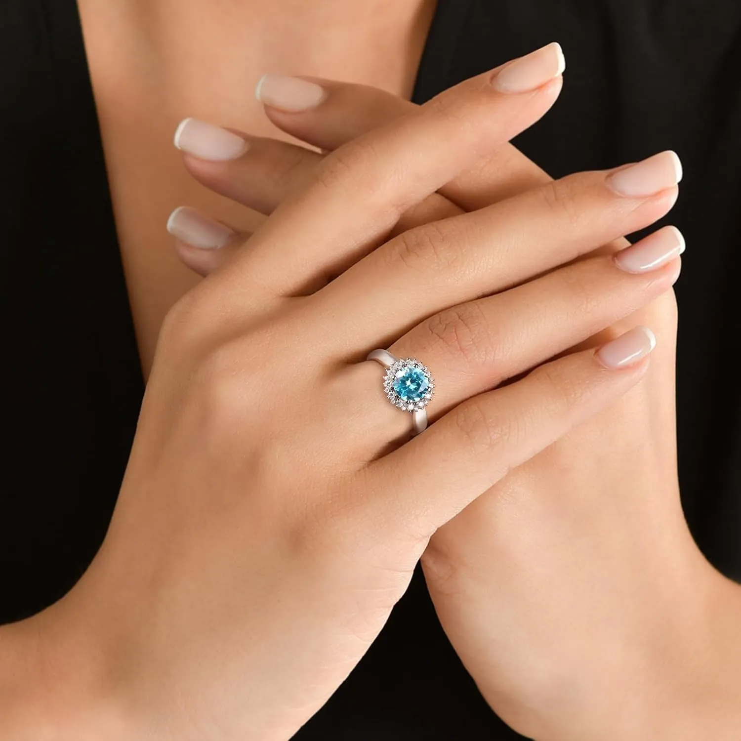 925 Sterling Silver Gemstone Engagement Ring for Women Moissanite/Zircon &Created Amethyst/Aquamarine/Emerald/Ruby/Sapphire Promise Rings Cocktail Wedding Birthday Jewelry