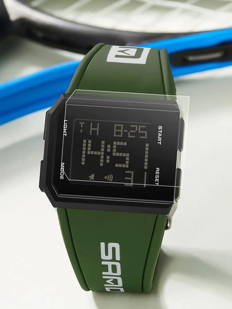 ADSBIAOYE Square Mens Digital Watch Outdoor Sports Multi-Function Watch LED Waterproof Chronograph Electronic Watches