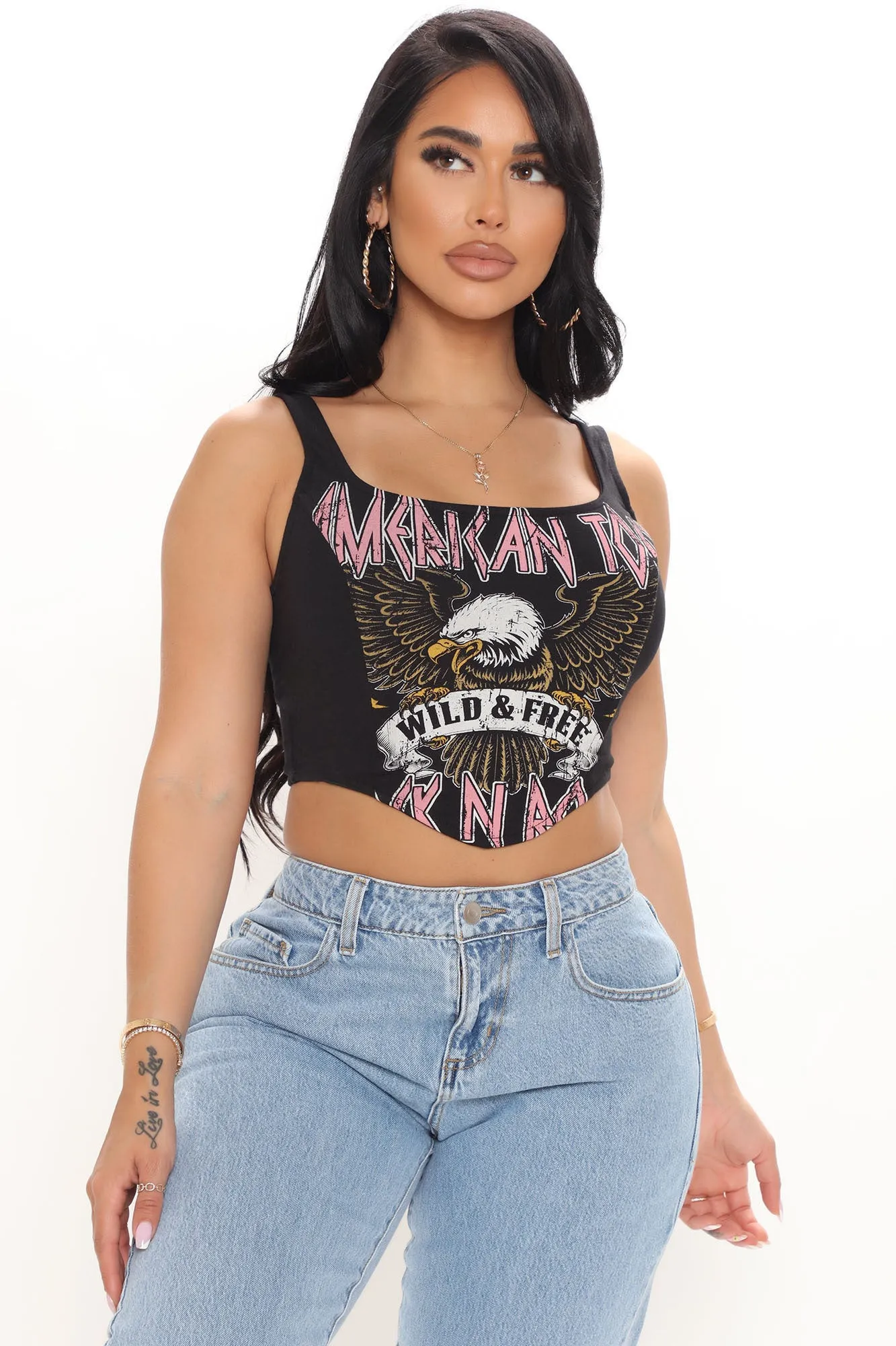 American Tour Corset Top - Black