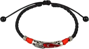 Ancient Tribe Handmade Adjustable Leather Anklet,Black