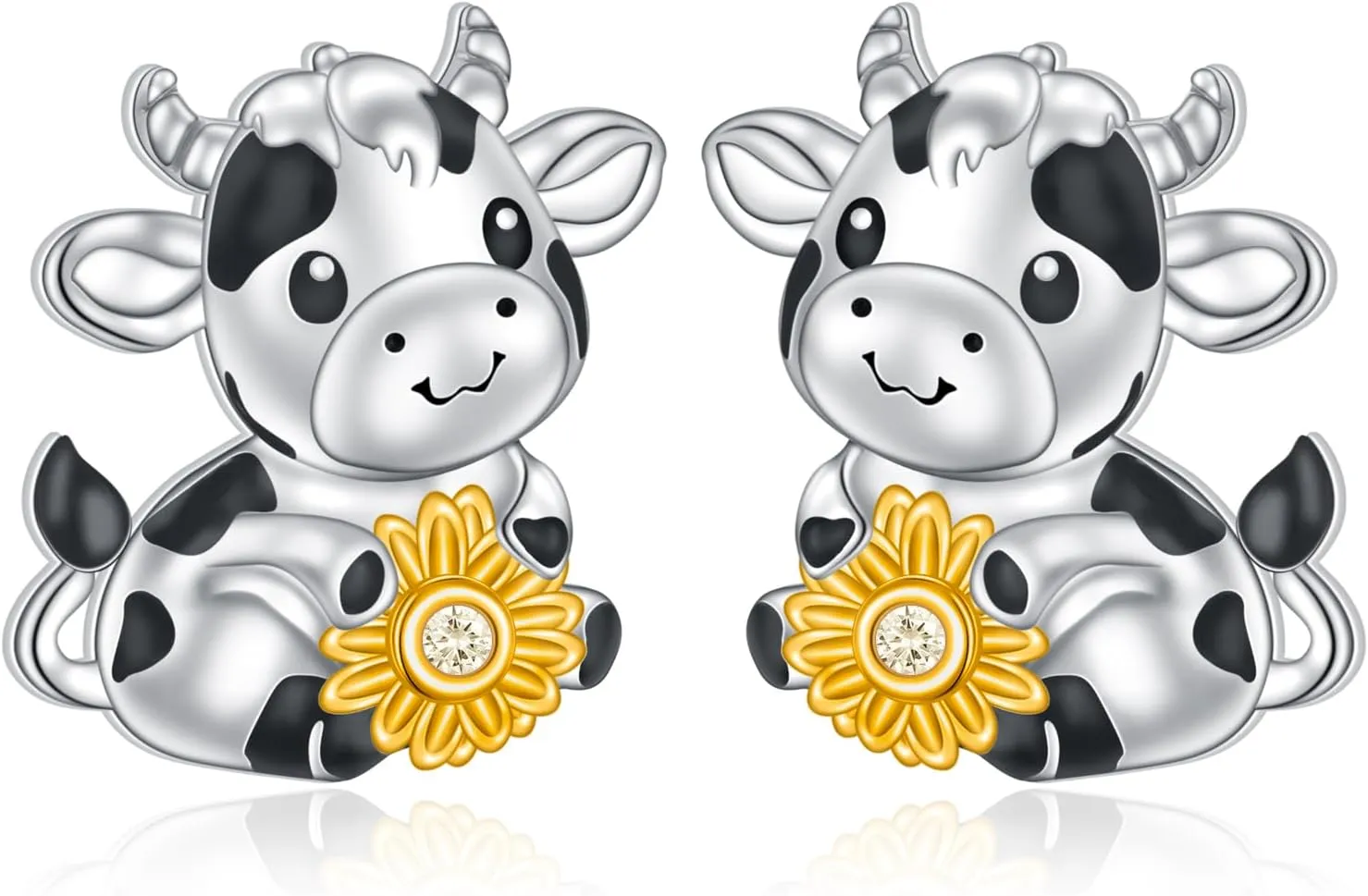 Animal Earrings 925 Sterling Silver Capybaral Cow Bunny Stud Earring for Women Capybara Jewelry Animal Earrings Jewelry