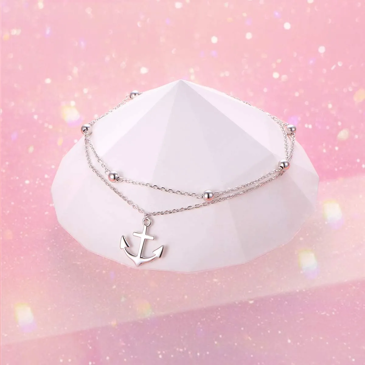 Anklet for Women S925 Sterling Silver Adjustable Foot Ankle Bracelet