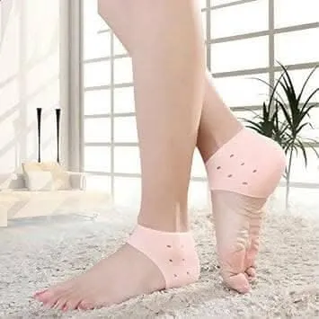 Anti Crack Silicone Half Gel Heel And Foot Protector Moisturizing Socks for Foot Care for Women