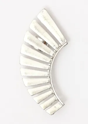 Art Deco Pierced Ear Cuff Metal Wrap Minimalist CD15 Silver Tone Earring Fashion Jewelry