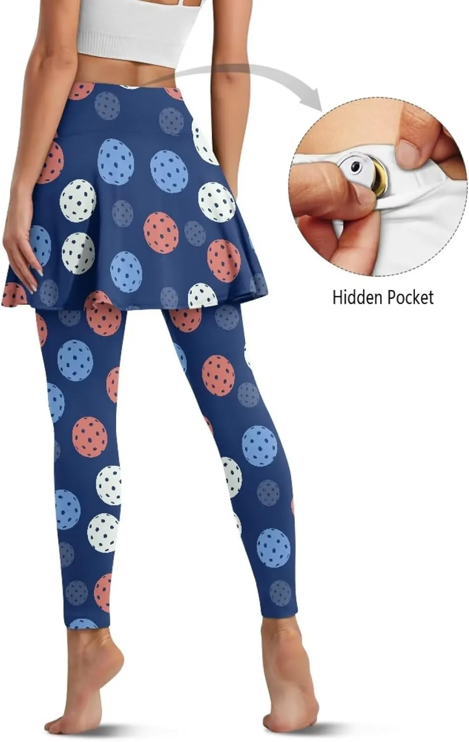 Athletics Skirts with Leggings Pickleball Pants for Women Skirted Leggings with Pockets Athletic Skirts Leggings