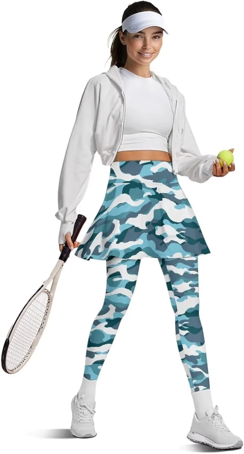 Athletics Skirts with Leggings Pickleball Pants for Women Skirted Leggings with Pockets Athletic Skirts Leggings