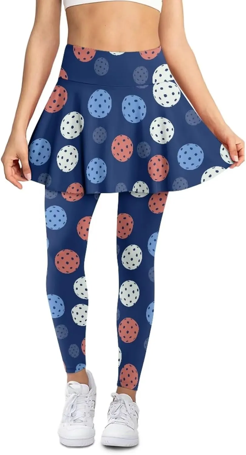 Athletics Skirts with Leggings Pickleball Pants for Women Skirted Leggings with Pockets Athletic Skirts Leggings
