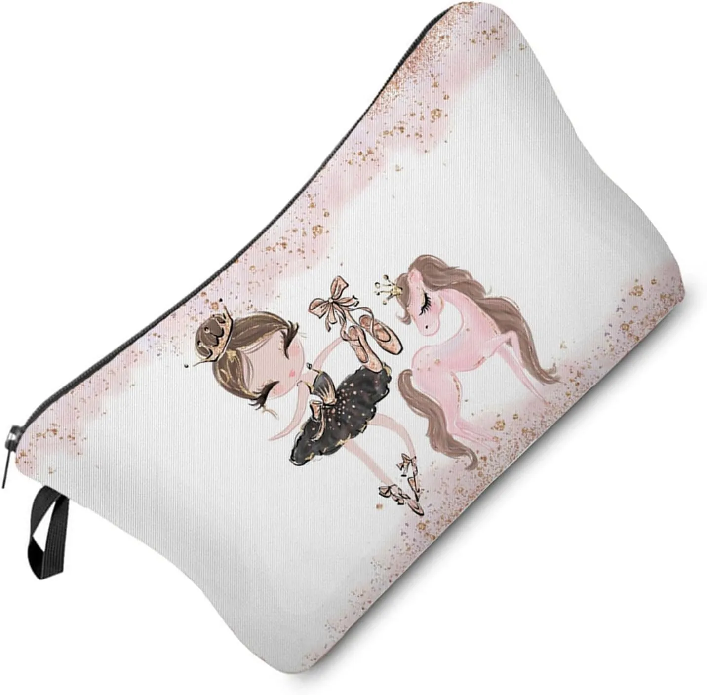 Ballet Dancer Makeup Bag Cute Small Makeup Organizer Bag Travel Toiletry Zipper Pouch Ballet Dancer Birthday Gift Cosmetic Bag for Women Ballet Dancer Learner
