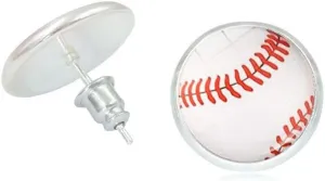 Baseball Earrings Jewelry Baseball Stud Earring for Women Sport Ball Dangle Earrings Football Earrings Basketball Earrings Volleyball Earrings for Sport Ball Fans or Player