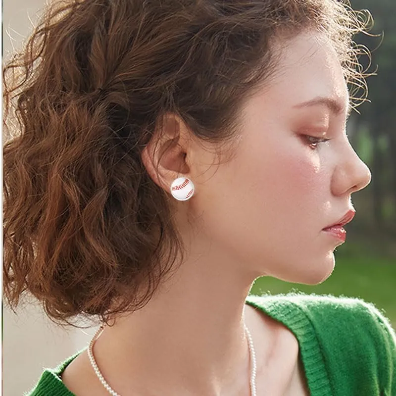 Baseball Earrings Jewelry Baseball Stud Earring for Women Sport Ball Dangle Earrings Football Earrings Basketball Earrings Volleyball Earrings for Sport Ball Fans or Player