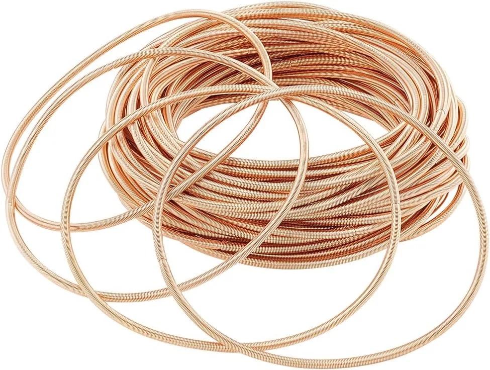 BENECREAT Guitar String Bracelets, Stainless Steel Coil Bracelets for Daily Wear, Parties, Birthdays, Weddings