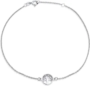 Bling Jewelry Round Celtic Family Tree Of Life Anklet Ankle Bracelet For Women .925 Sterling Silver Adjustable 9 To 10 Inch With Extender Adjustable