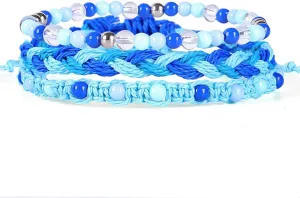 Blue Friendship Bracelets Blue String Bracelet for Women Men Adjustable Woven Rope Knot Protection Lucky Bracelets for Women Gift for Christmas