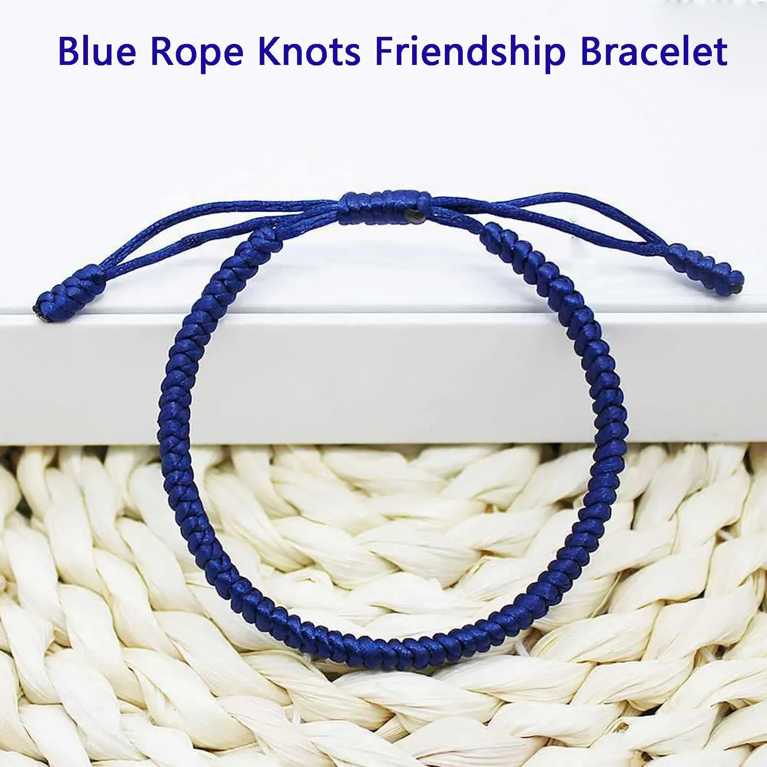 Blue Rope Knots Friendship Bracelet, Blue Friendship Bracelets, Blue Braided Bracelet, Royal Blue Friendship Bracelets