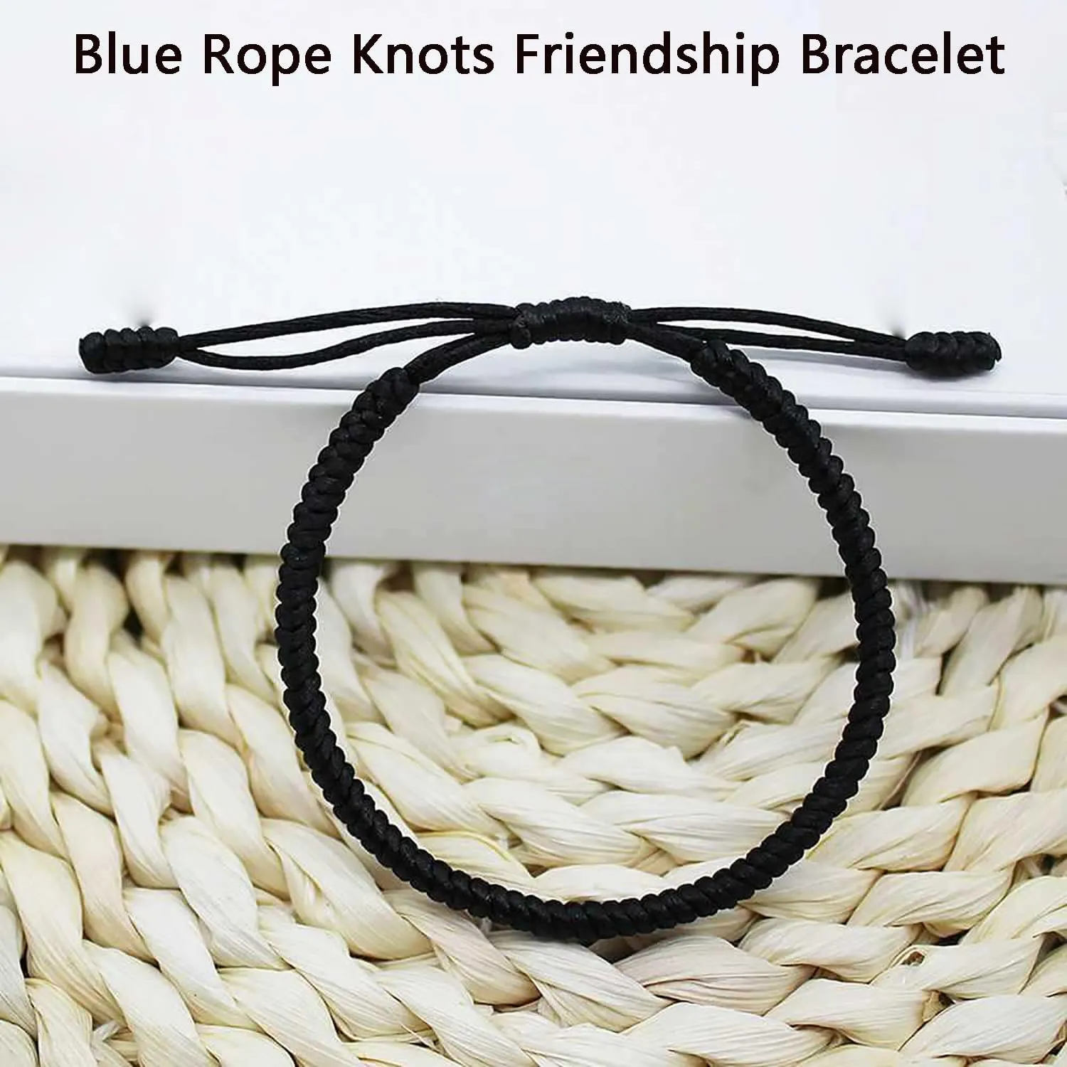 Blue Rope Knots Friendship Bracelet, Blue Friendship Bracelets, Blue Braided Bracelet, Royal Blue Friendship Bracelets
