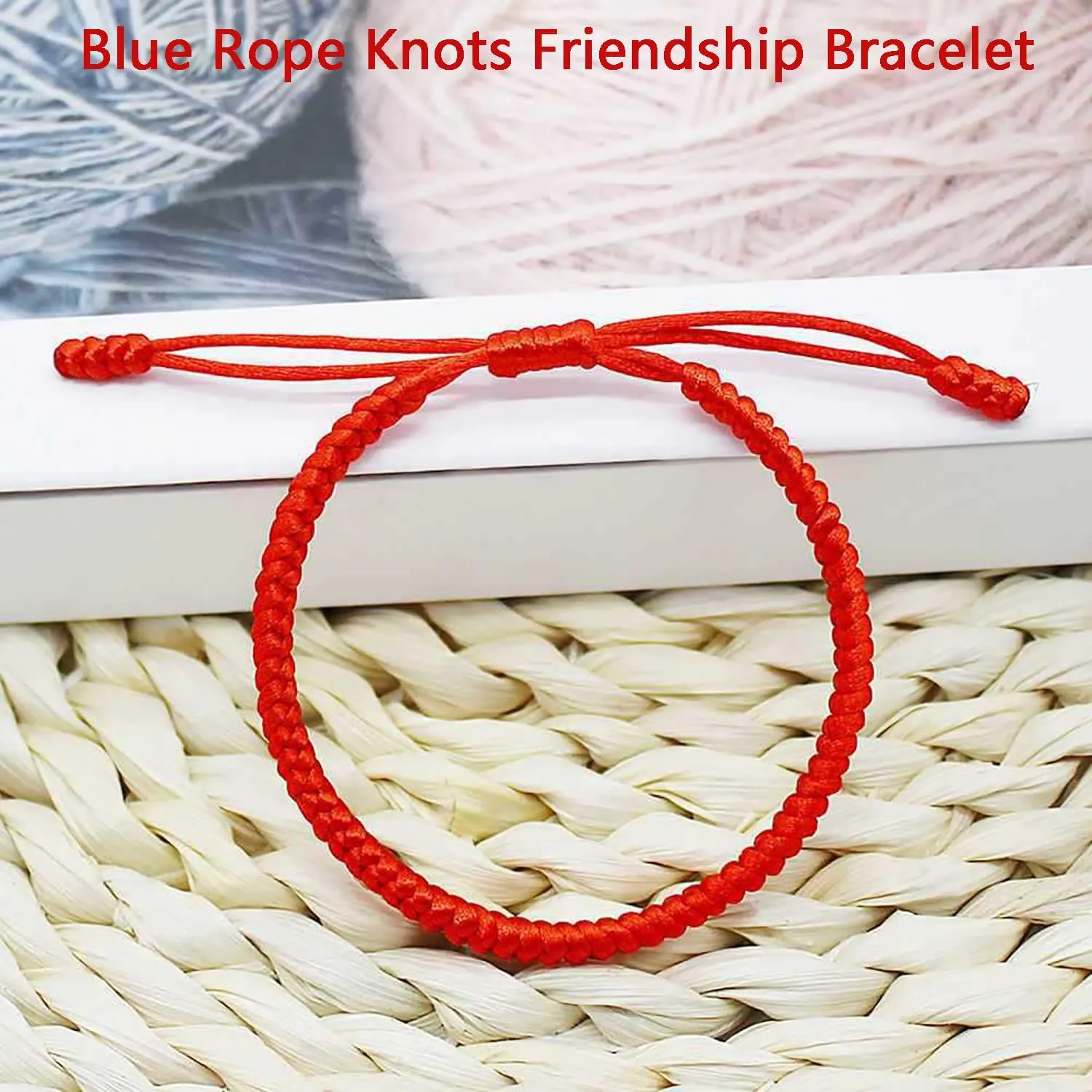 Blue Rope Knots Friendship Bracelet, Blue Friendship Bracelets, Blue Braided Bracelet, Royal Blue Friendship Bracelets