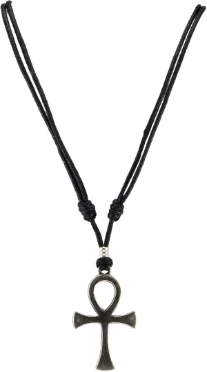 BlueRica Ankh Cross of Life on Adjustable Cord Necklace